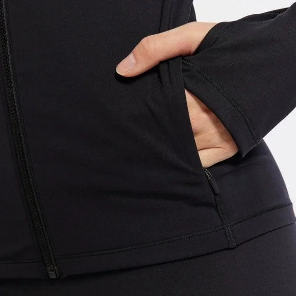 NWT $170 Bandier Encore Full Zip Jacket in Black Size Small